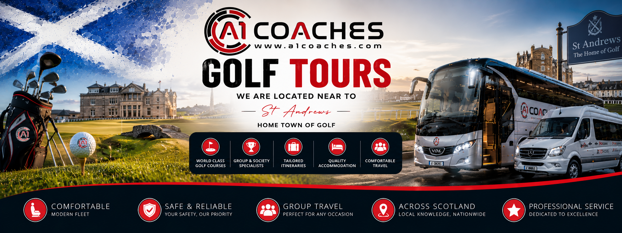Golf Transport Fife Scotland