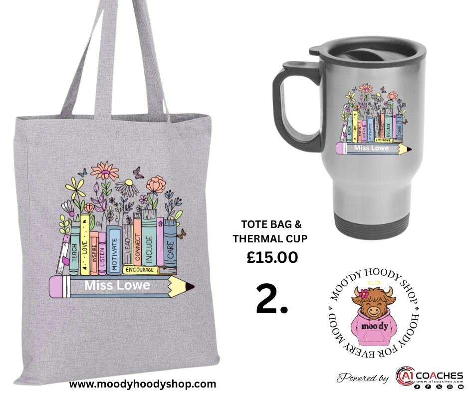 Tote Bag and Thermal Cup