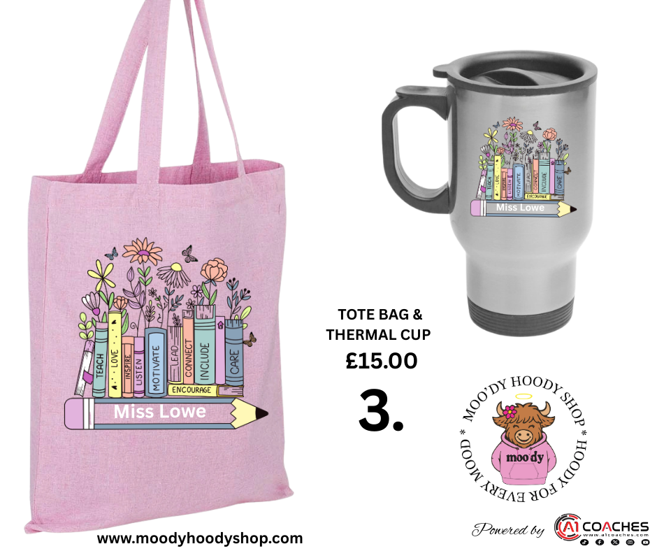 Tote Bag and Thermal Cup