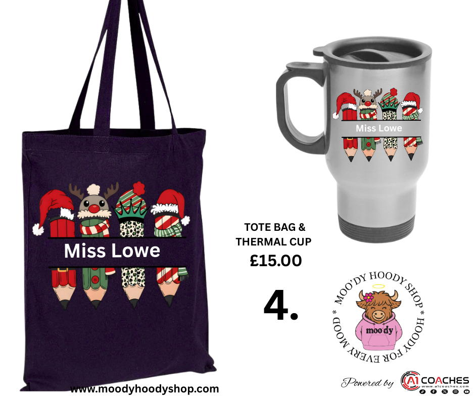 Tote Bag and Thermal Cup