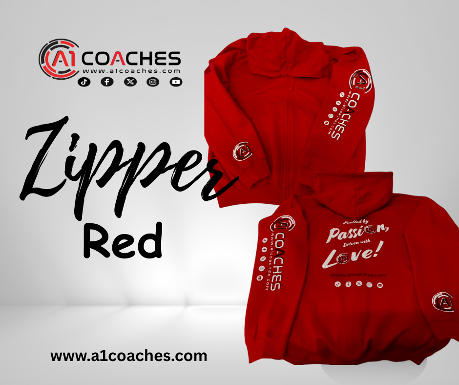 Red A1 Coaches Hoodies for Sale Fife Scotland.