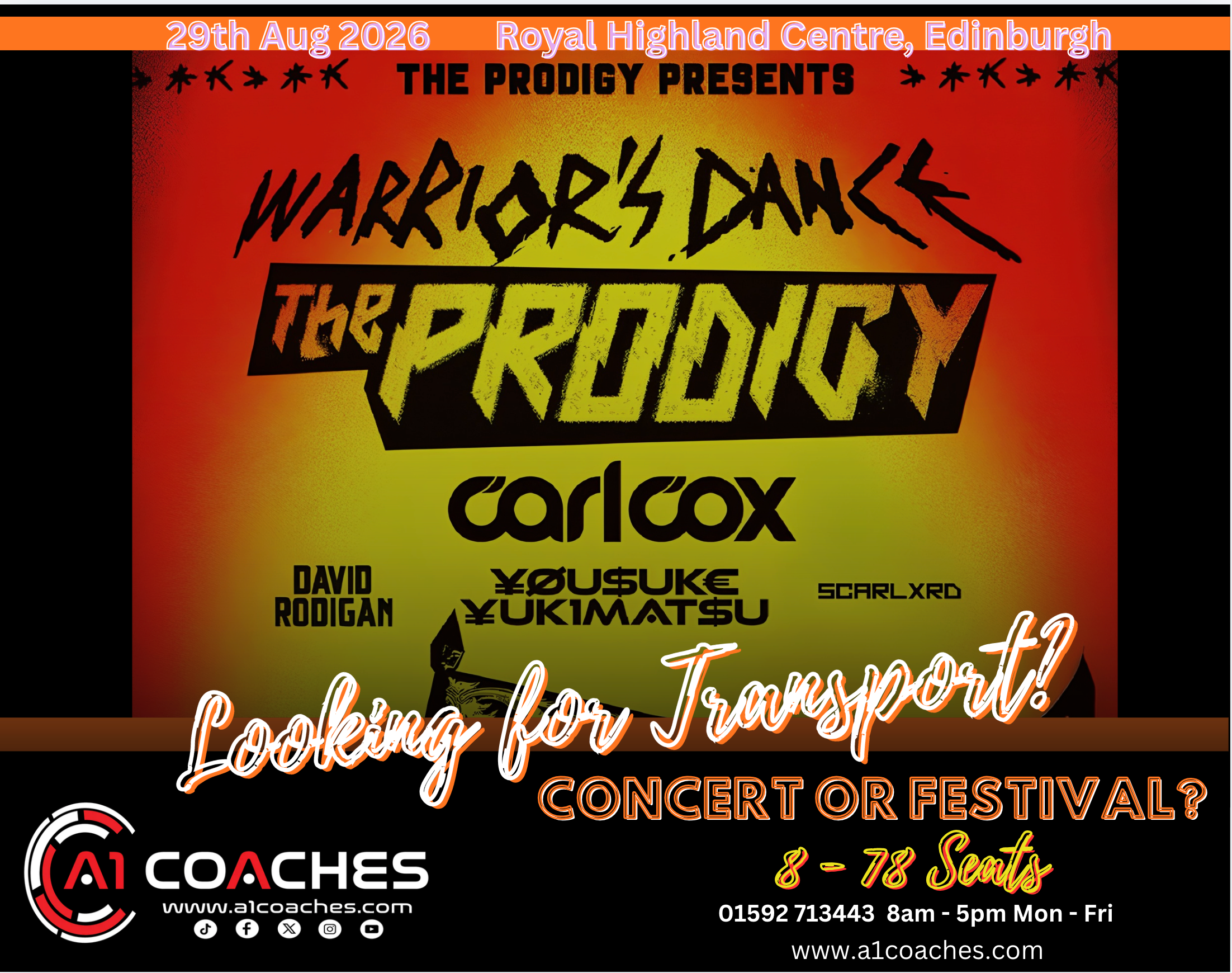 The Prodigy, 29th August 2026 - Royal Highland Centre