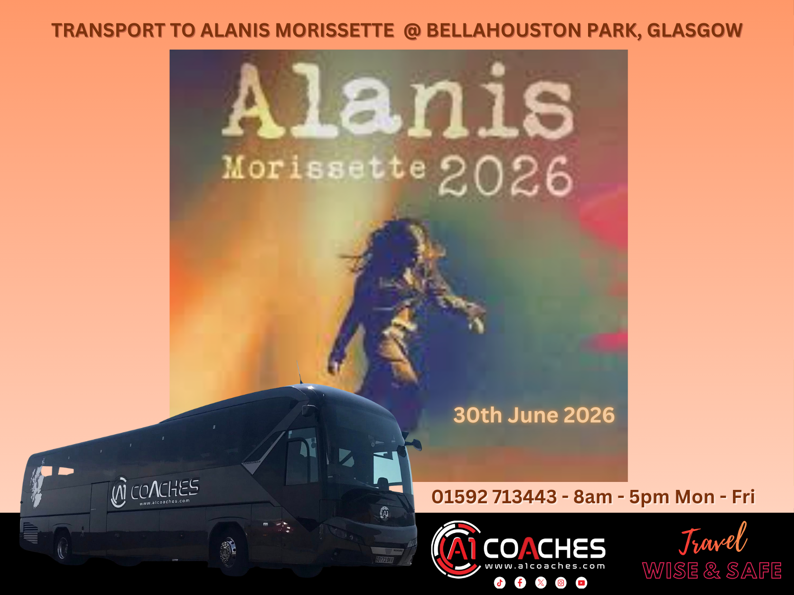 Transport to Alanis Morissette - Bellahouston Park