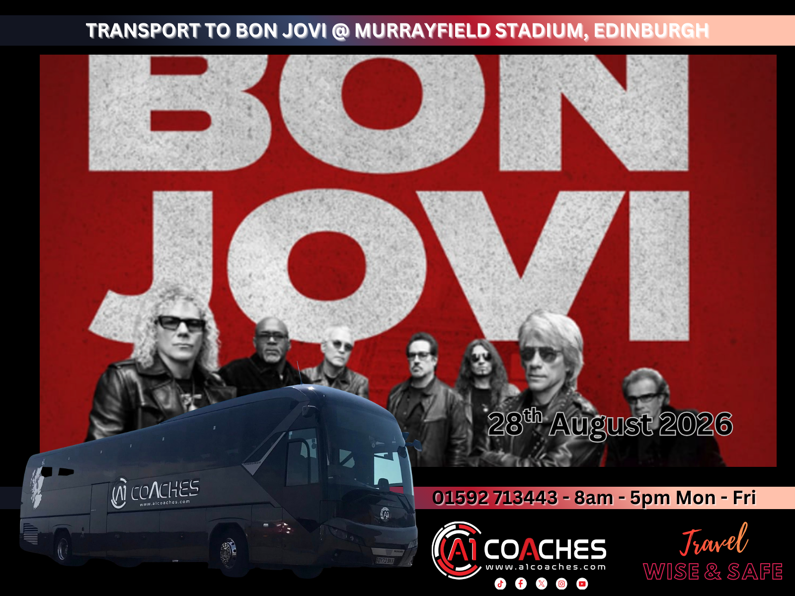 Transport to Bon Jovi - Murrayfield Stadium, Edinburgh