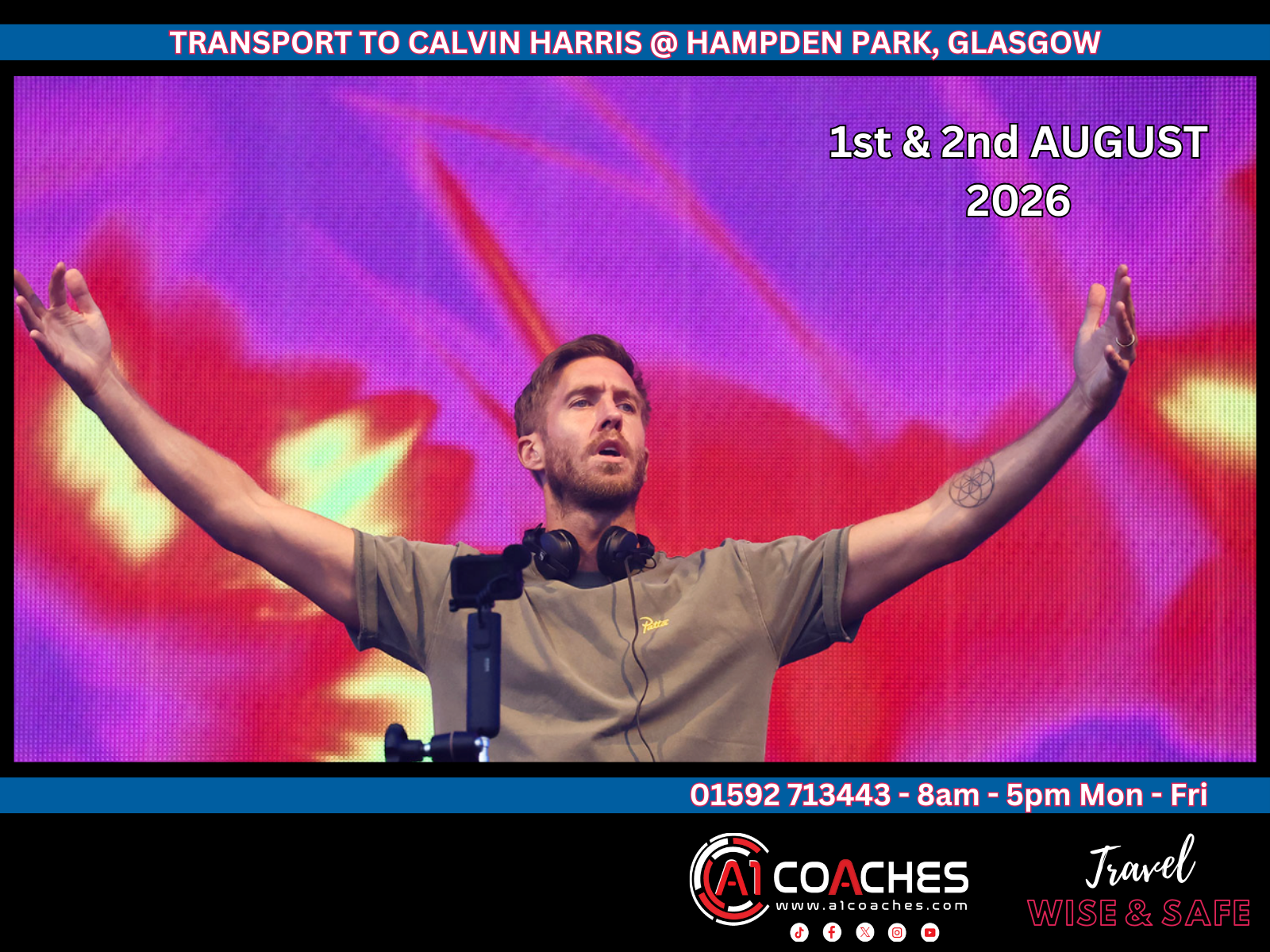 Transport to Calvin Harris, Hampden Park, Glasgow