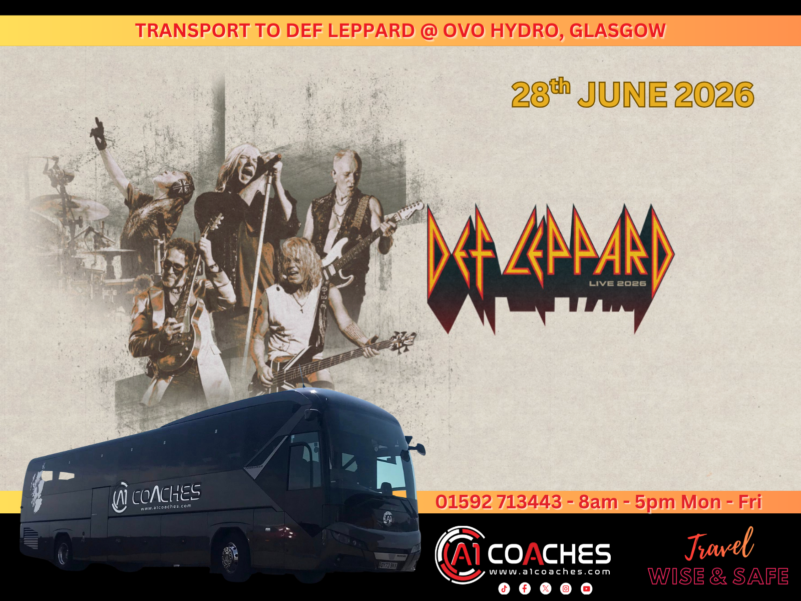 Transport to Def Leppard at Ovo Hydro, Glasgow