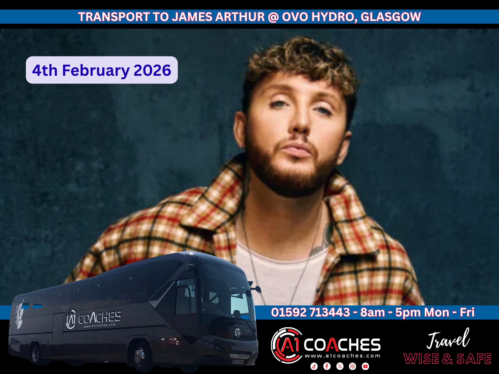 Transport for James Arthur - Ovo Hydro, 4th February 2026