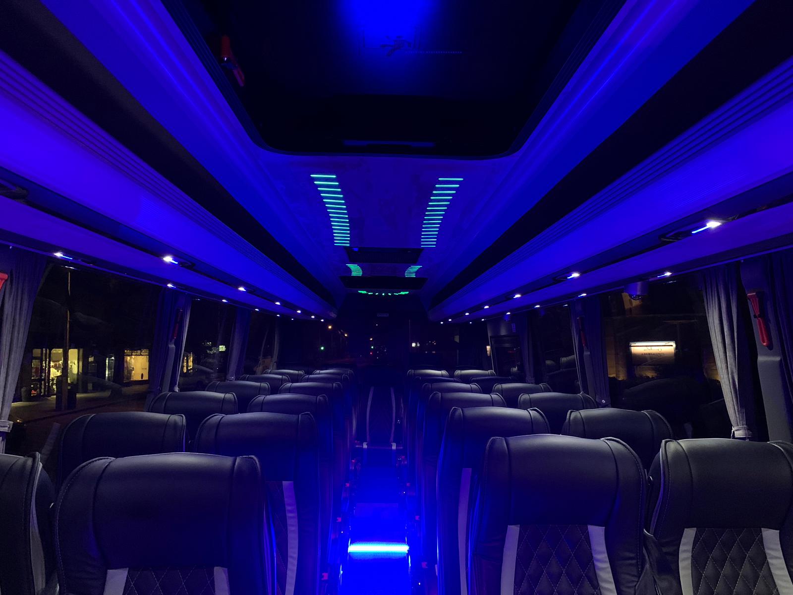 Interior of our 29 Seater Midi Coach