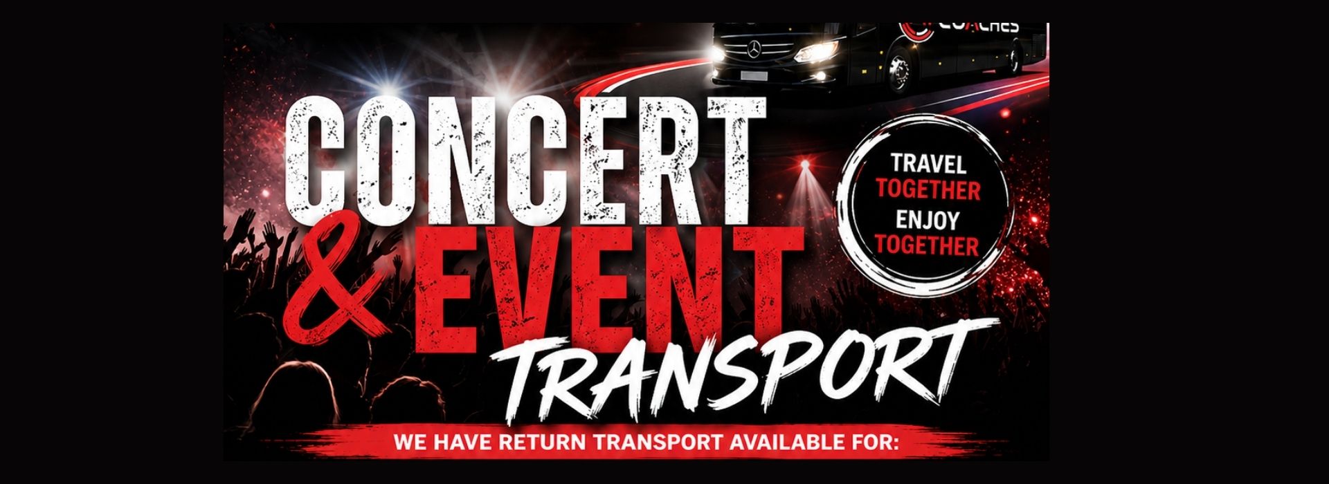 🎶 Concert &amp; Event Transport with A1 Coaches 🎶