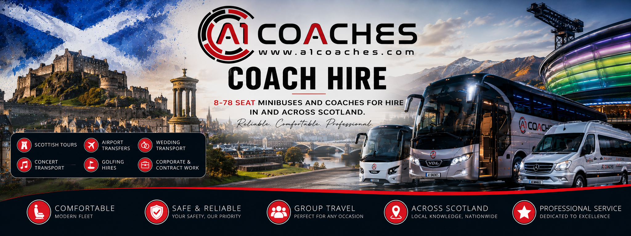 Coach hire in Fife Scotland