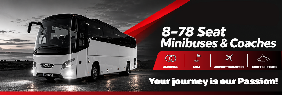 A1 Coaches – 8–78 seat minibuses and coaches for weddings, golf, airport transfers and Scottish tours
