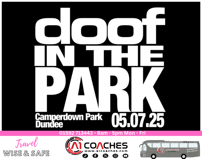 Transport to Doof in the Park with A1 Coaches, Fife