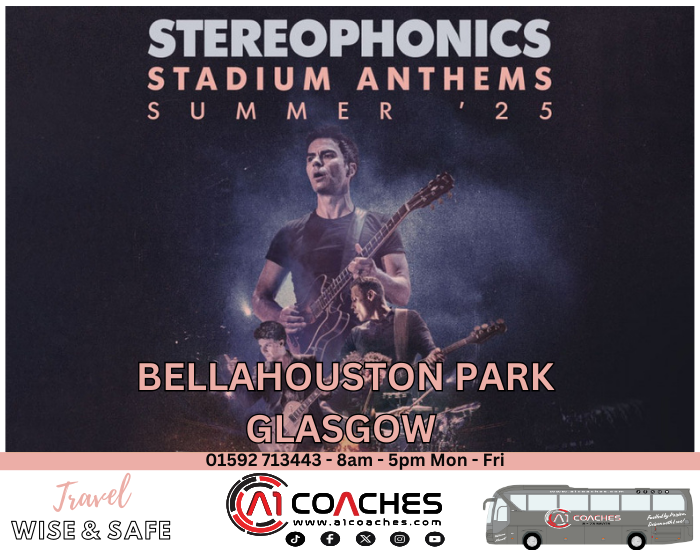 Concert Transport to Stereophonics with A1 Coaches, Fife
