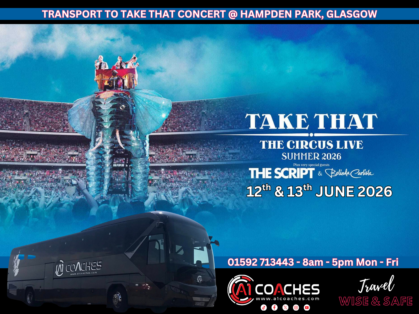 Take That Concert Transport at Hampden Park Glasgow