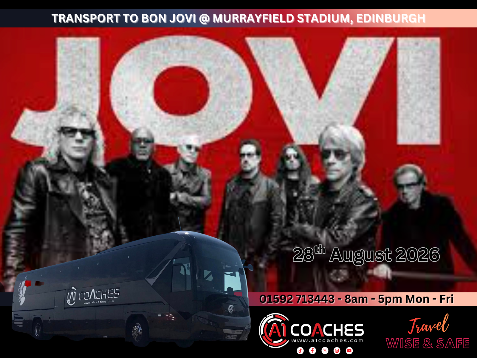 Transport to Bon Jovi - Murrayfield Stadium, Edinburgh