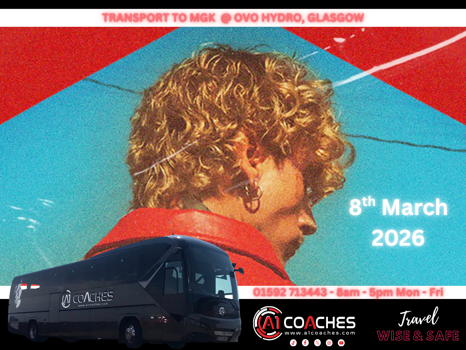 Transport to MGK - Ovo Hydro, Glasgow