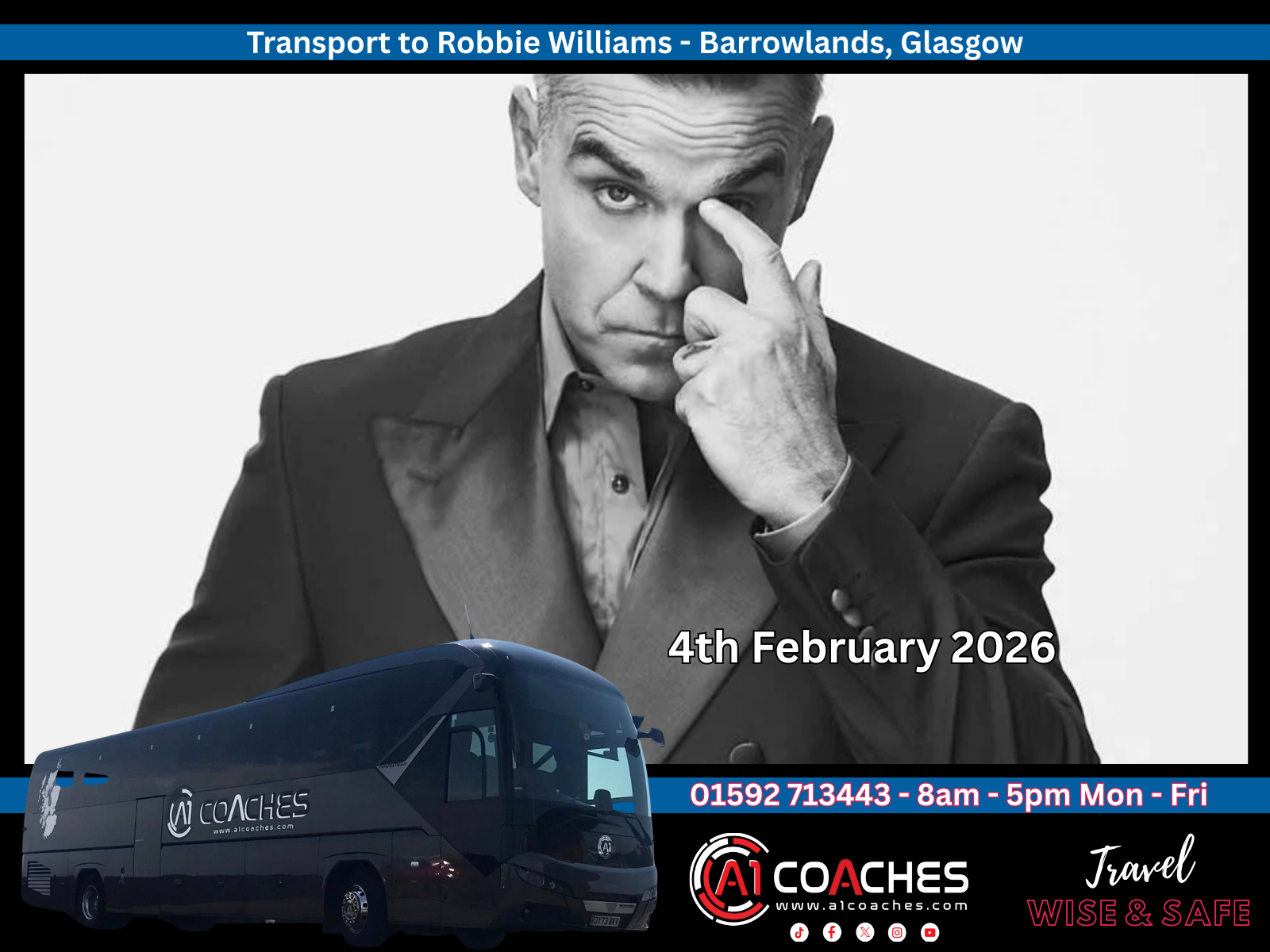 Transport to Robbie Williams, Barrowlands, Glasgow